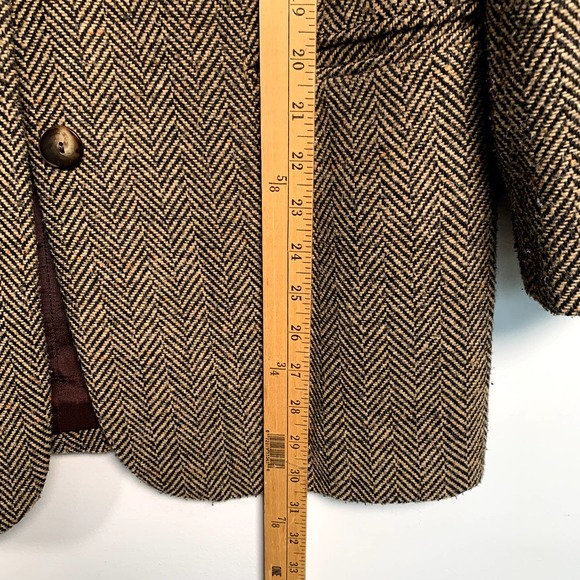 Limited VTG Women's Wool Blend Brown/Tan‎ 3 Button Front Blazer M - Picture 6 of 6